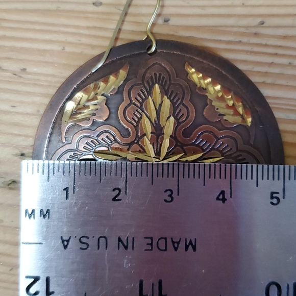 Round Drop Earrings - Picture 4 of 5